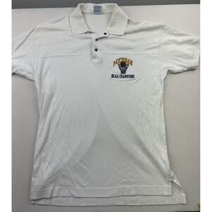 Vintage 1989 Michigan Wolverines NCAA Basketball Champions Medium White Shirt‎